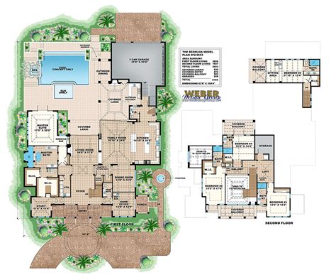 Tropical House Plans: Coastal & Tropical Island Beach Floor Plans