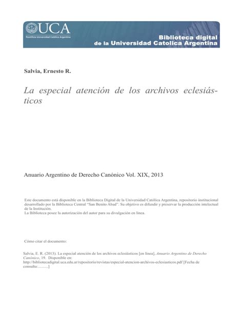 La especial atención de los archivos eclesiásticos