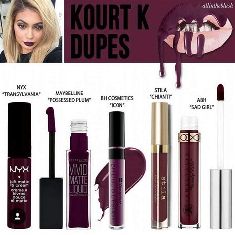 Kylie Jenner Lip Kit Dupes Makeup Dupes Makeup Cosmetics Dupes