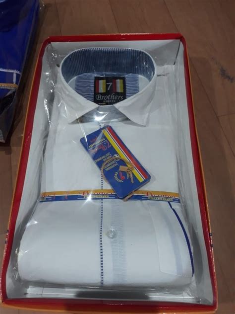 Plain Collar Neck Men White Cotton Shirt Machine Wash Size Xl At Rs