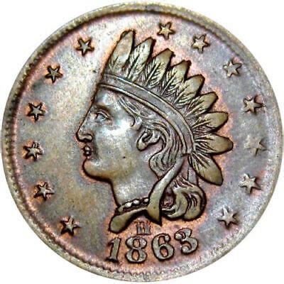 1863 Indian Head Not One Cent Patriotic Civil War Token EBay