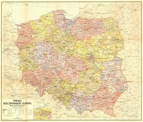 280 Polska ¦ Rzeczpospolita Ludowa ¦ Mapa Administracyjna