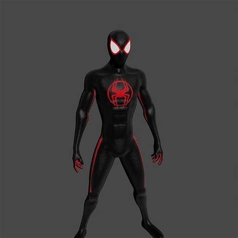 Miles Morales Suit From Spiderman Across The Spider Verse 3d Model Cgtrader