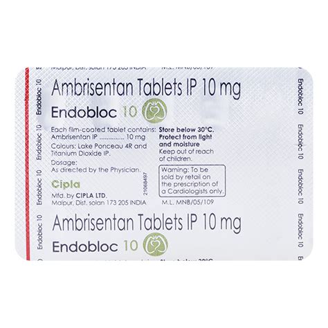 Endobloc 10mg Tablet 10s Price Uses Side Effects Netmeds