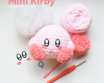 Classic Kirby Diy Amigurumi Kit Crochet Kit Begginer Kit Etsy