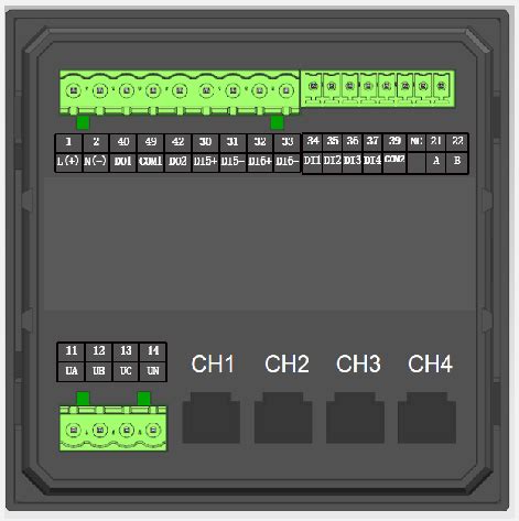 AC 4 Three Phase Or 12 Single Phase Multi Circuit Panle Meter For Cell