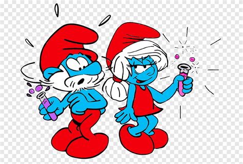 Smurfette Papa Smurf Gargamel Gutsy Smurf Smurf Teks Tangan Png Pngegg