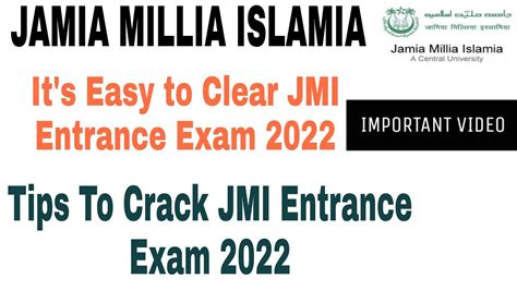 How To Crack Jamia Entrance Exam Crack Jamia Entrance Exam 2022