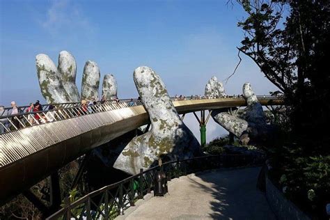 Marble Moutain Golden Bridge Ba Na Hill Via Cable Car From Da Nang