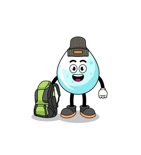 Illustration of milk drop mascot as a hiker 13991364 Vector Art at Vecteezy