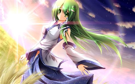 Green Haired Female Anime Character Hd Wallpaper Wallpaper Flare