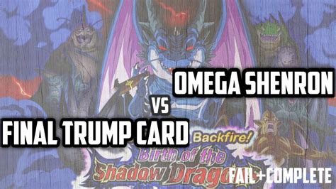 Final Trump Card Vs Omeha Shenron Birth Of The Shadow Dragons Dbz