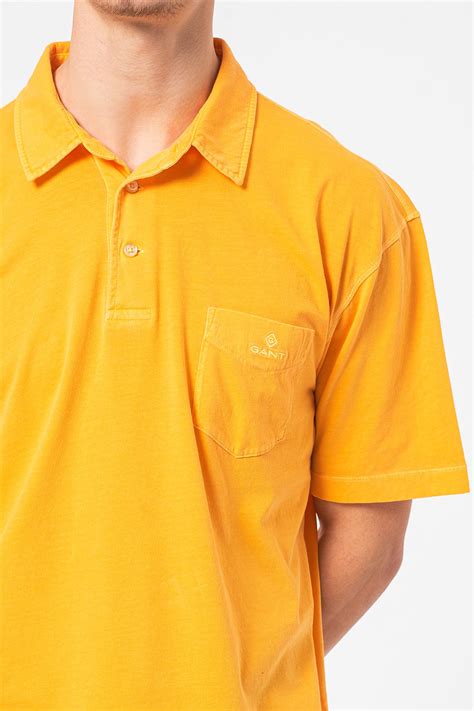 Gant Tricou Polo Din Bumbac Cu Buzunar Aplicat Pe Piept Sunfaded