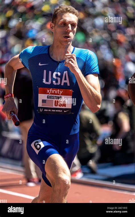 Chris Giesting Usa Competing In The Usa Vs The World Men Sprint