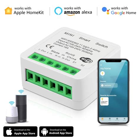 Wireless WIFI Smart Switch Apple Homekit APP Siri Voice Control Relay