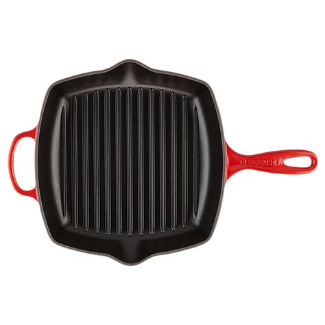 Le Creuset Patelnia żeliwna grillowa Signature 26 cm czerwona Selsey