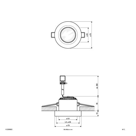 Evn Runde Led Leuchte X Mm V W Lm K Ip Wei