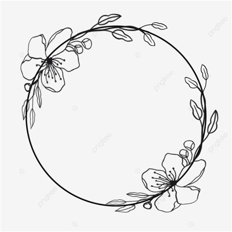 Doodle Flower Frame Doodle Drawing Flower Drawing Frame Drawing Png