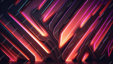 Premium Photo Abstract 3d Background Wallpaper Neon Texture Purple And Blue Tint