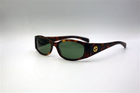 Gucci S Sunglasses Tortoiseshell Gg Green Lens Etsy