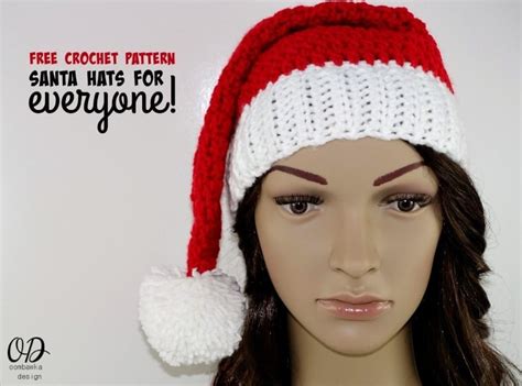 Santa Hats For Everyone Free Pattern Oombawka Design Crochet