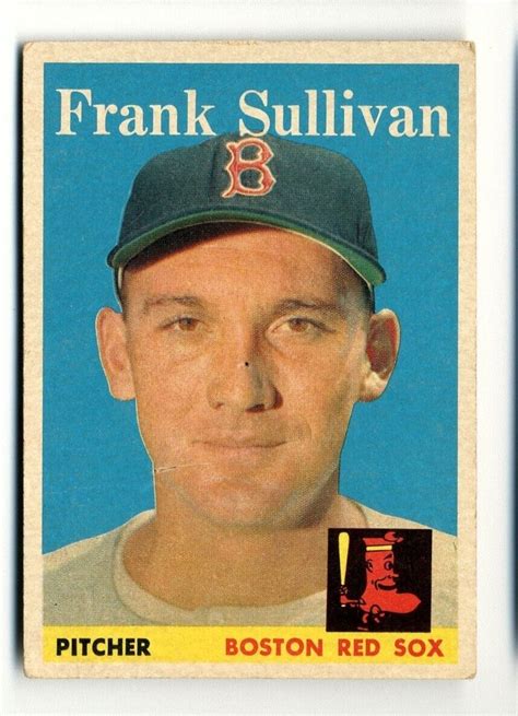 Topps Boston Red Sox Frank Sullivan Hole Crease Ebay