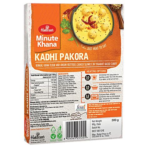 Buy Haldirams Ready To Eat Kadhi Pakoda Del 300 Gm Carton Online At The