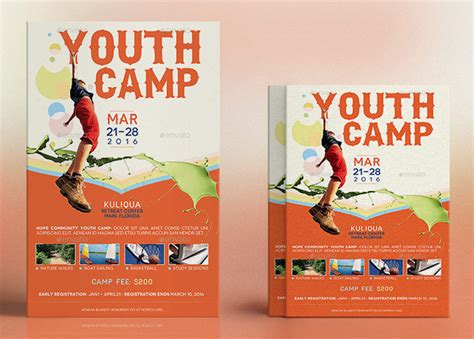 Youth Camp Flyer Poster Template Inspiks Market