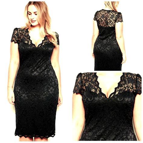 Como Usar Vestidos De Renda Curto Preto Vestidos Plus Size