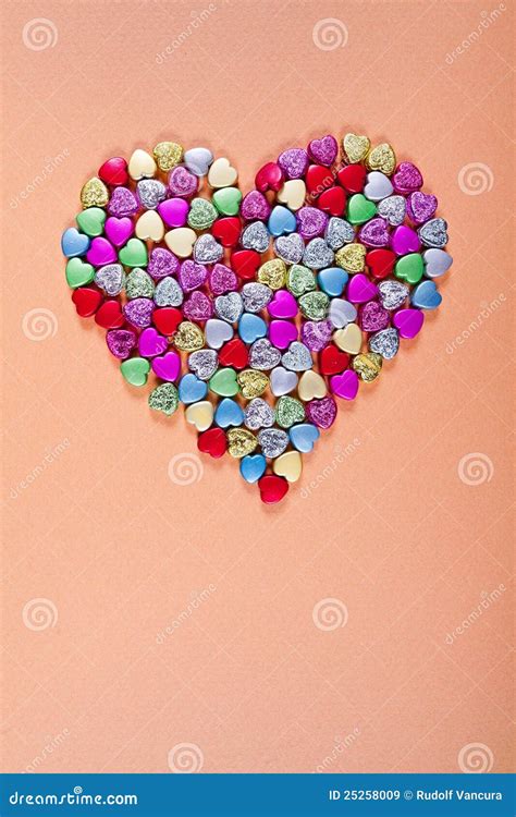 Glass Beads Heart Shape Stock Image Image Of Colors 25258009