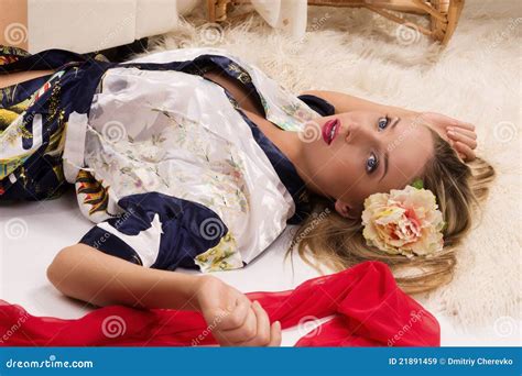 Sexual Pretty Girl Lying On The Floor Stock Image Image Of Boudoir