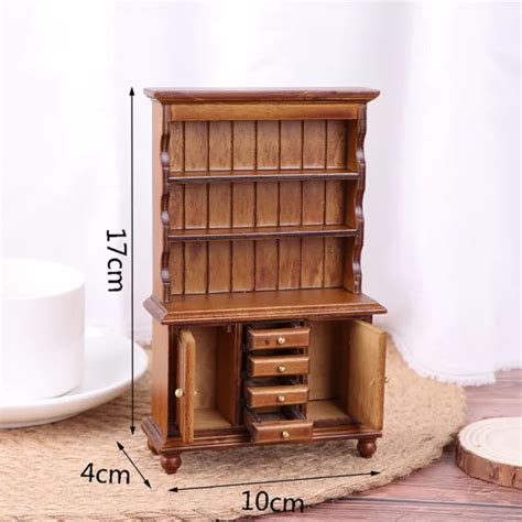 Dollhouse Miniature Furniture Multifunction Bookshelf For Pretend