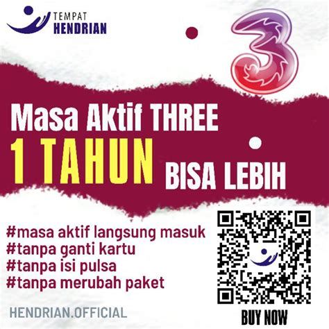 Jual Perpanjang Masa Aktif Kartu Tri Sampai 1 Tahun GARANSI AMAN