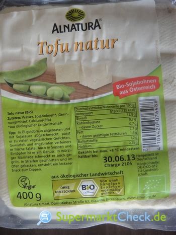 Alnatura Tofu Natur Preis Angebote Kalorien Nutri Score