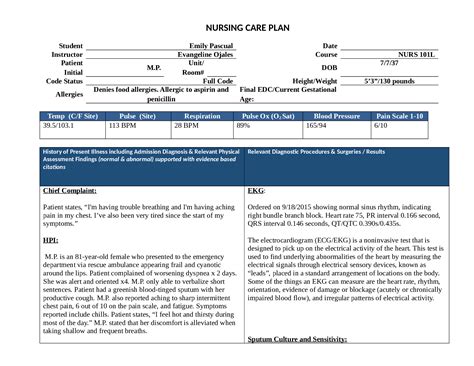 Nurs L Nursing Care Plan Nursing Care Plan Template Browsegrades