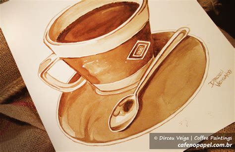 Tribarte Coffee Art Pinturas Feitas Usando Apenas Caf Espresso Sobre