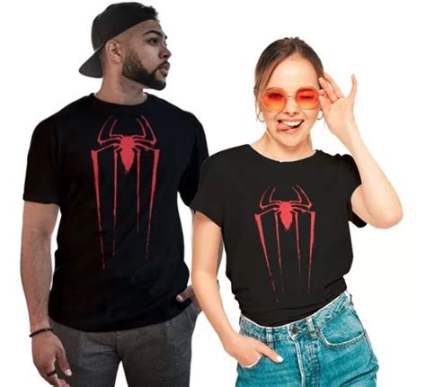 Kit Camiseta Casal Homem Aranha Spider Man Algod O Parcelamento