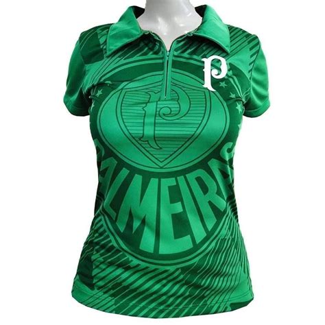 Camisa Polo Feminina Do Palmeiras Effect Logo Pa X H Verde