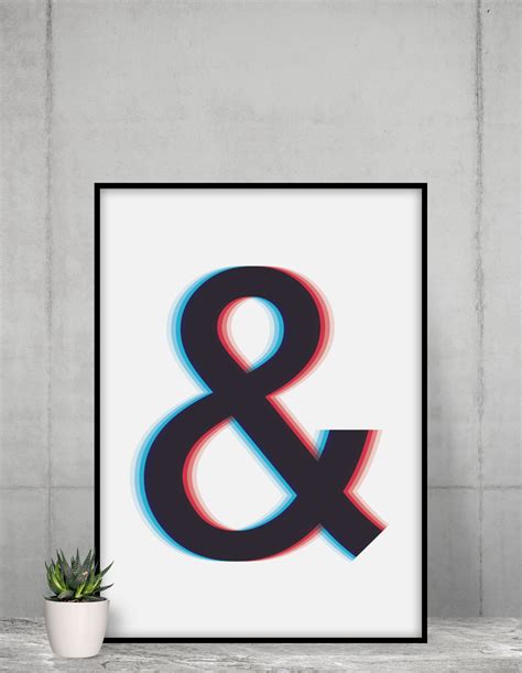 Printable Ampersand Wall Art, Digital Download, Block Letter Art, Capital Letter Art, Ampersand ...