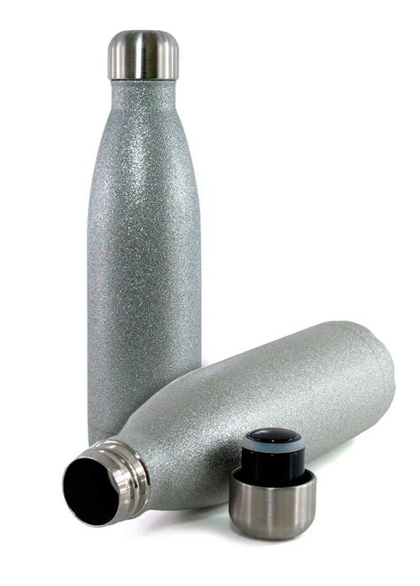 Garrafa T Rmica Inox Glitter Prata Ml Compre Agora