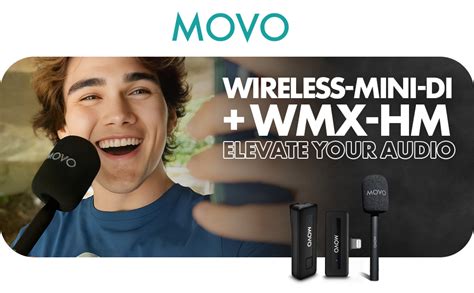 Movo Wireless Mini Di Ultra Compact Wireless Lav Sistema De Micr Fono