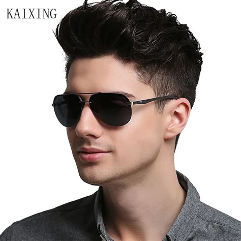 Kaixing Aluminum Aviation Pilot Polarized Sunglasses Men Women Vintage