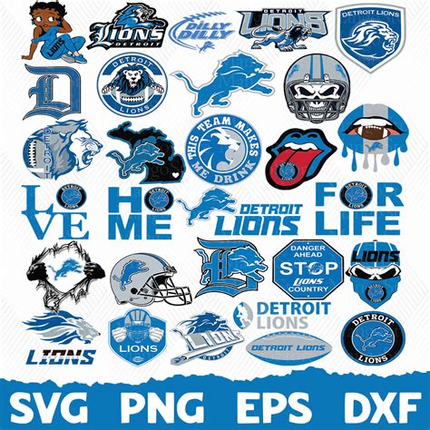 Detroit Lions Football Team Svg Detroit Lions Svg Clipart Inspire