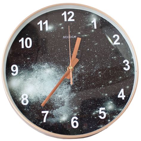 Reloj De Pared 30 Cm Silencioso Modelo Nebulosa