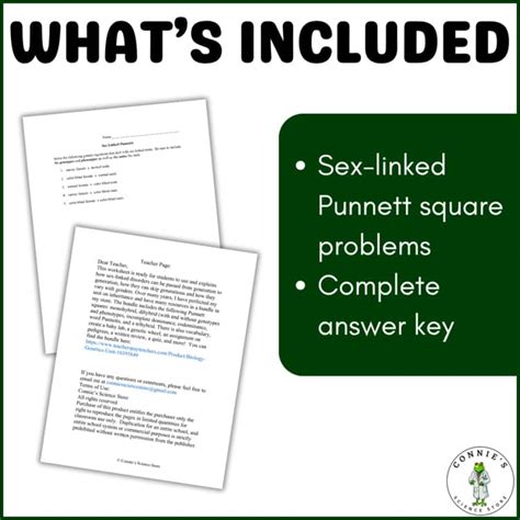 Sex Linked Traits Worksheet Colorblindness Genetics Practice Grade