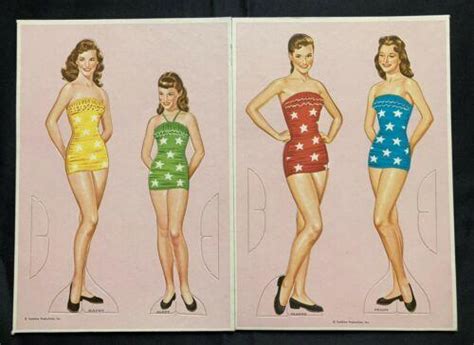 Original Lennon Sisters Paper Doll Book 1957 Uncut Trifolder Set 3849548211