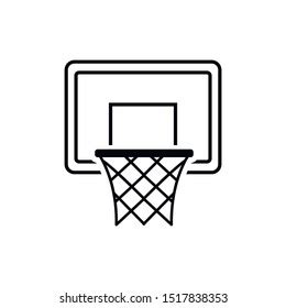 Basketball Hoop Icon Vector Concept Illustration Stock Vector Royalty