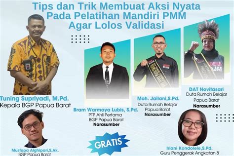 Info Guru KAMIS MANIS BAKAR PISANG Pelatihan Mandiri Di PMM Dan