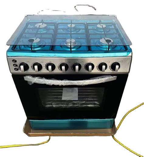 Gas Stove With Oven Vertical Connected 6 Burners Gas Fired Oven With