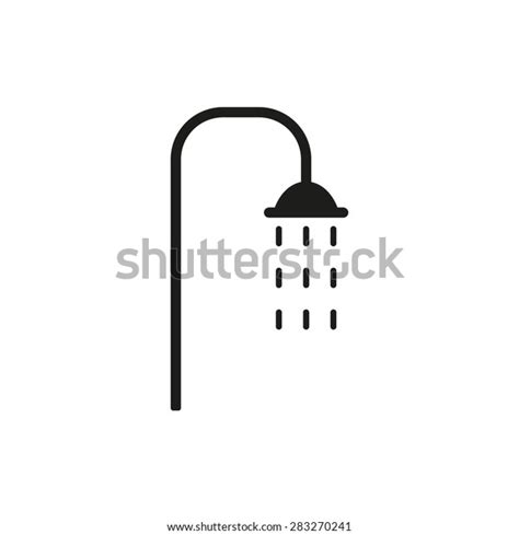 Shower Icon Bathroom Symbol Flat Vector Stock Vector Royalty Free